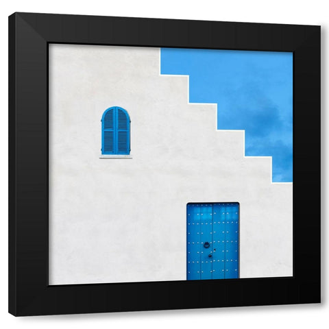Life In Blue Black Modern Wood Framed Art Print with Double Matting by Novillo, Alfonso