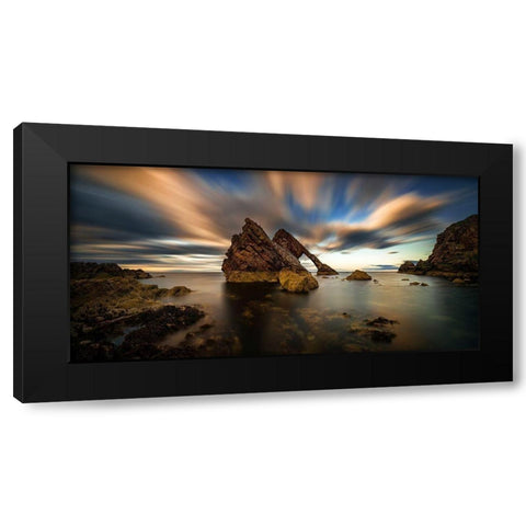 Bow Fiddle Panorama Black Modern Wood Framed Art Print by Kruczynski, Wojciech