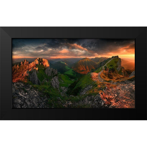 Untitled Black Modern Wood Framed Art Print by Rojek, Tomasz
