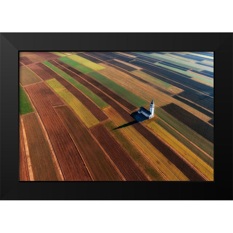 Soraiko Fields Black Modern Wood Framed Art Print by Kravanja, Jure