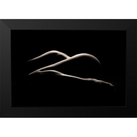 Bodyscape : I See Z Black Modern Wood Framed Art Print by Sungkono, Heru