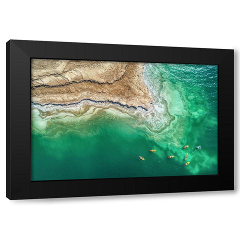 Dead Sea Exploration Black Modern Wood Framed Art Print by Meirovich, Ido