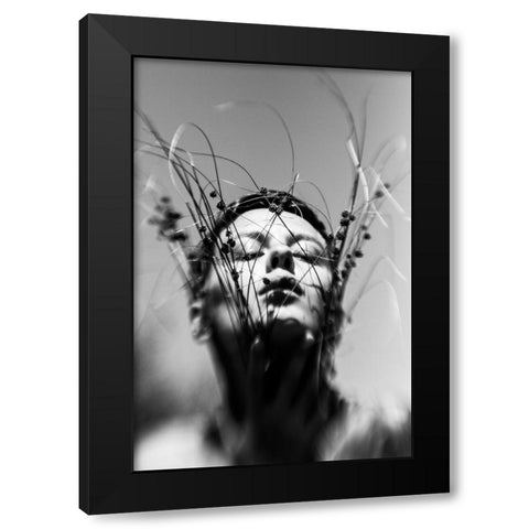 Untitled Black Modern Wood Framed Art Print with Double Matting by Bousca, Bogdan