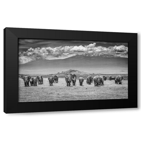 The Titans Black Modern Wood Framed Art Print by C. Sink, Jeffrey