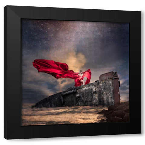 Shipwrecked Black Modern Wood Framed Art Print by Dixon, Colin