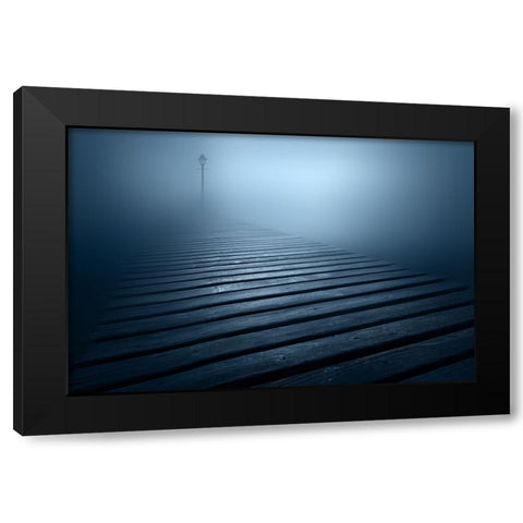 Blue Dream Black Modern Wood Framed Art Print by Rebustini, Luca