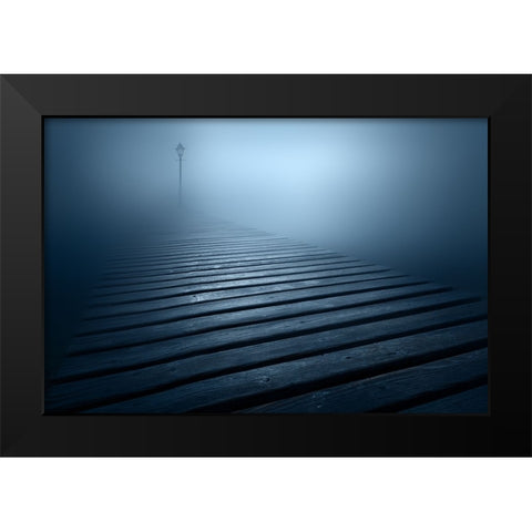 Blue Dream Black Modern Wood Framed Art Print by Rebustini, Luca