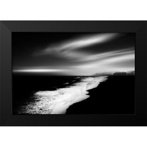 Baw Iceland Black Modern Wood Framed Art Print by Edmondyuen