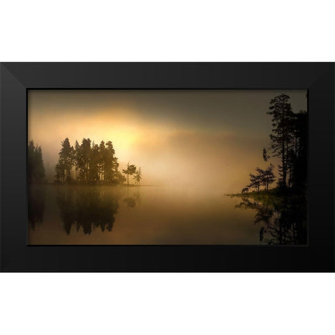 Untitled Black Modern Wood Framed Art Print by Tanev, Todor