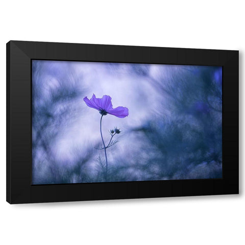 Blue Dream Black Modern Wood Framed Art Print by Hullot Scalvenzi, Benjamine