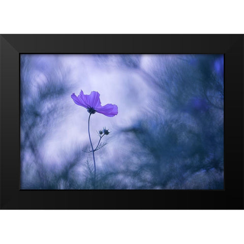 Blue Dream Black Modern Wood Framed Art Print by Hullot Scalvenzi, Benjamine