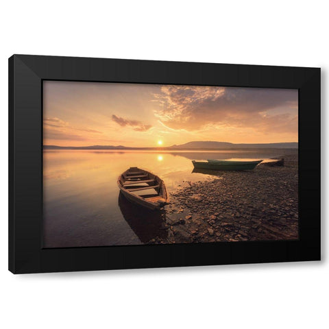 Z Black Modern Wood Framed Art Print with Double Matting by Kupratsevich, Dmitry