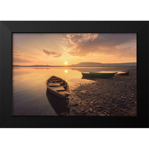 Z Black Modern Wood Framed Art Print by Kupratsevich, Dmitry