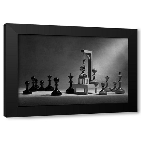 The Enemy For Everyone Black Modern Wood Framed Art Print with Double Matting by Ivanova, Victoria