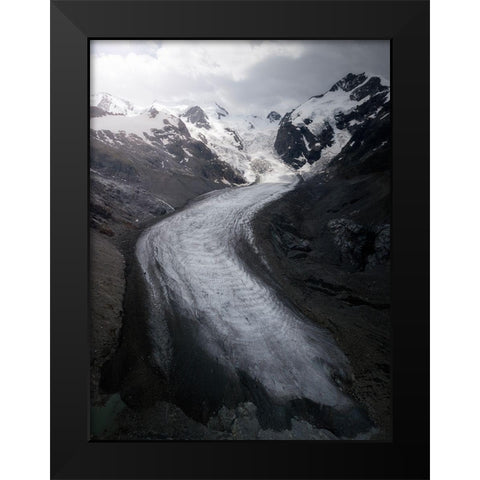 Swiss Ice Black Modern Wood Framed Art Print by Tavani, Francesco
