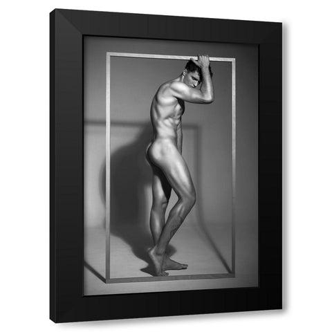 Male15 Black Modern Wood Framed Art Print by QYun