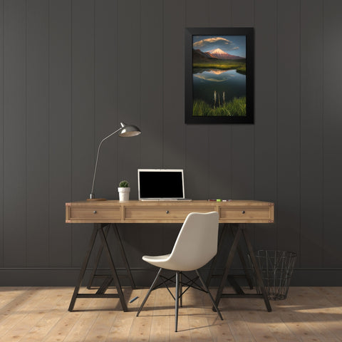 Gods Hand On Mount Damavand Black Modern Wood Framed Art Print by Behzad, Majid