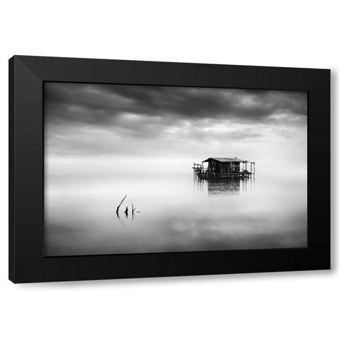 Out Of Space And Time Black Modern Wood Framed Art Print by Digalakis, George