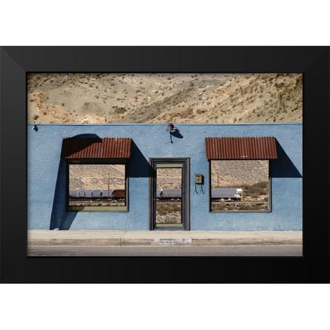 Somewhere In The Desert! Black Modern Wood Framed Art Print by Kienitz, Bastian