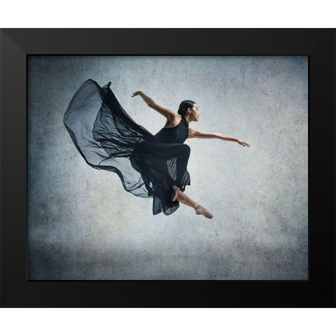 Flying Black Modern Wood Framed Art Print by Li, Rob