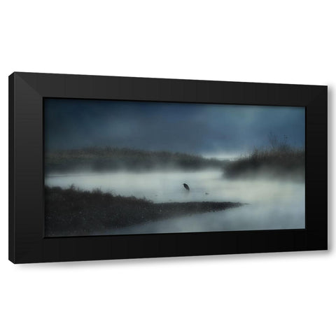 In The River Fog Black Modern Wood Framed Art Print with Double Matting by Yamashita, Takafumi