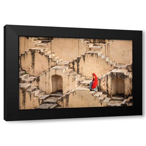 The Tale Of A Well Black Modern Wood Framed Art Print with Double Matting by Yu Wu, Irene