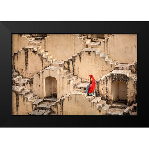The Tale Of A Well Black Modern Wood Framed Art Print by Yu Wu, Irene