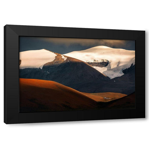 Untitled Black Modern Wood Framed Art Print with Double Matting by Selions