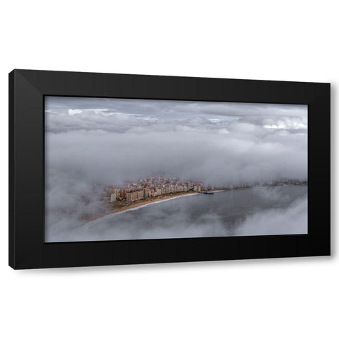 From The Other Dimension Black Modern Wood Framed Art Print by Quiros, Jorge