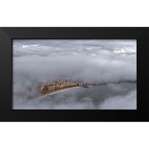 From The Other Dimension Black Modern Wood Framed Art Print by Quiros, Jorge