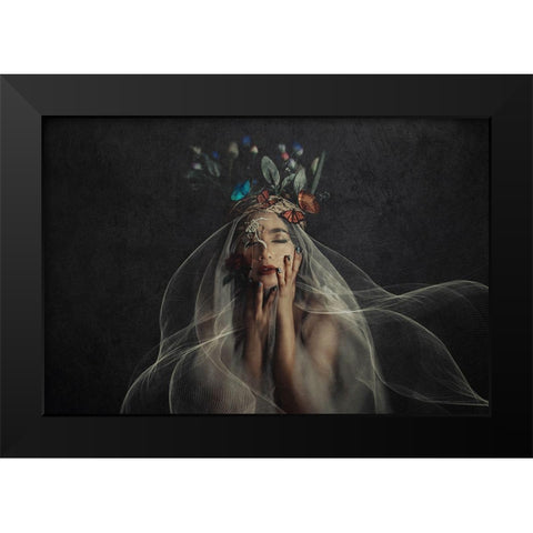 Fake Bride Black Modern Wood Framed Art Print by Abdillah, Djayent