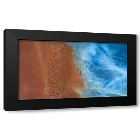 Clash Black Modern Wood Framed Art Print by Xu, Mei