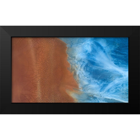 Clash Black Modern Wood Framed Art Print by Xu, Mei