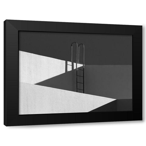 Rooftop Shadows Black Modern Wood Framed Art Print by Hammer, Jacqueline