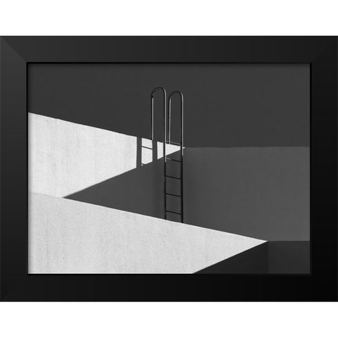 Rooftop Shadows Black Modern Wood Framed Art Print by Hammer, Jacqueline