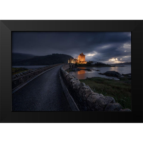 Eilean Donan Castle Black Modern Wood Framed Art Print by Alvarez Osorio, Cesar