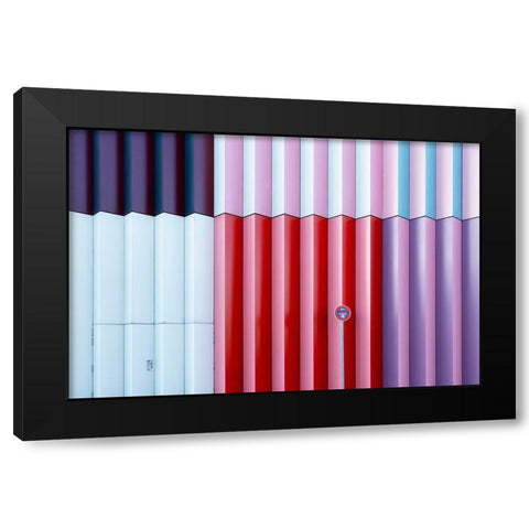 Colorful Black Modern Wood Framed Art Print with Double Matting by iso66