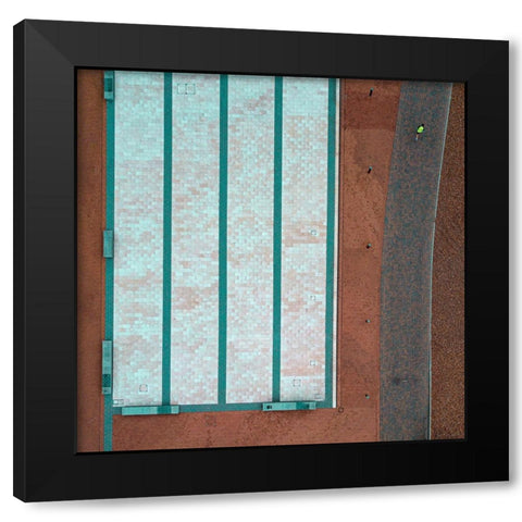 Runner Black Modern Wood Framed Art Print by Kravanja, Jure