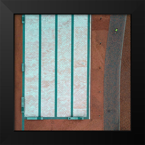 Runner Black Modern Wood Framed Art Print by Kravanja, Jure