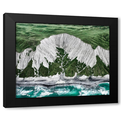 Sakhalin Black Modern Wood Framed Art Print by Dydkovskiy, Igor