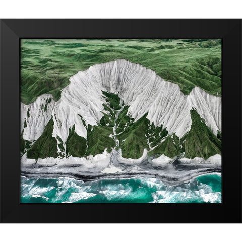 Sakhalin Black Modern Wood Framed Art Print by Dydkovskiy, Igor