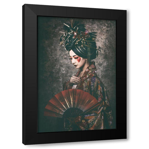 Le Japonisme Black Modern Wood Framed Art Print with Double Matting by Kiyota, Daisuke