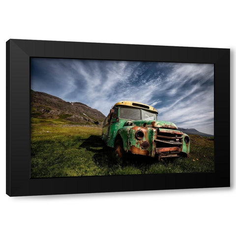 Old Green Black Modern Wood Framed Art Print with Double Matting by H. Ingibergsson, Torsteinn