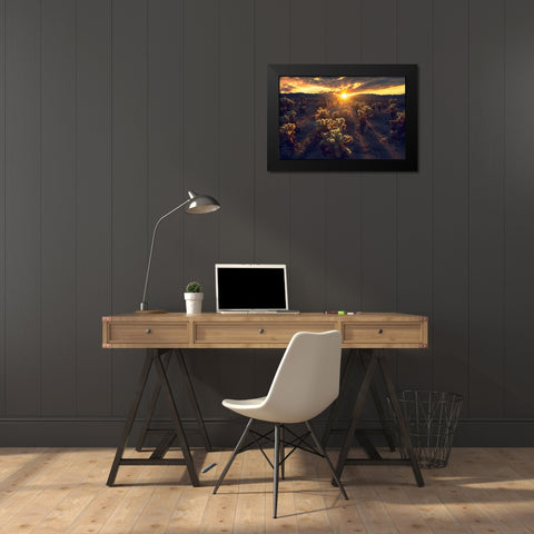 Kingdom Of Chola Black Modern Wood Framed Art Print by Bandyopadhyay, Atanu