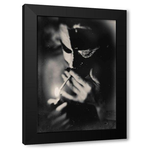 Untitled Black Modern Wood Framed Art Print with Double Matting by Bousca, Bogdan