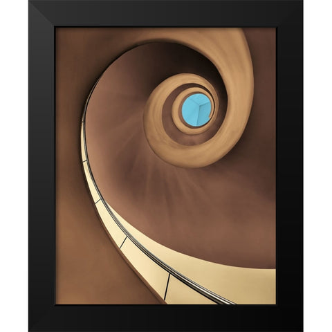 Concrete Shapes Black Modern Wood Framed Art Print by Buczkowski, Tomasz