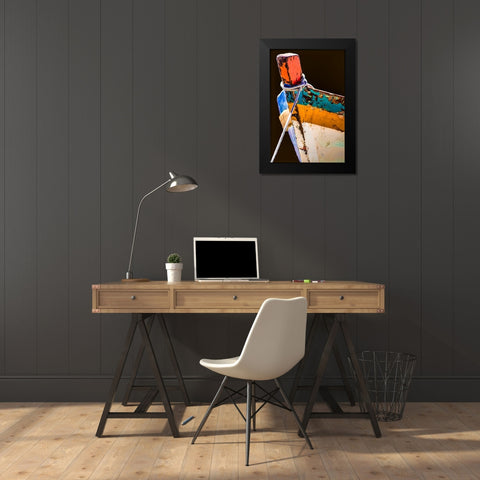 Boat - Xlix Black Modern Wood Framed Art Print by Wood, Carlos