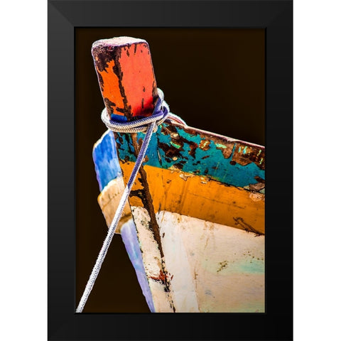 Boat - Xlix Black Modern Wood Framed Art Print by Wood, Carlos