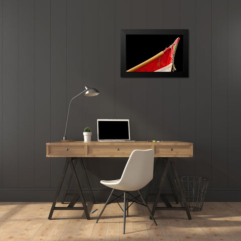 Boat - L Black Modern Wood Framed Art Print by Wood, Carlos
