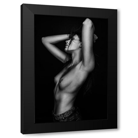 Sensual Beauty [Kaya D] Black Modern Wood Framed Art Print with Double Matting by Krystynek MQEP, Martin